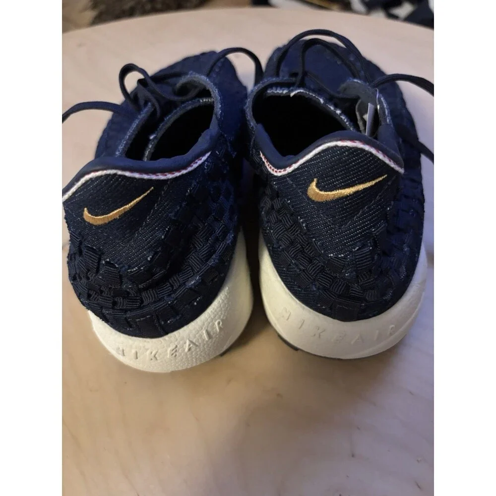 Nike Women's Air Footscape Woven Raw HF1759-400 Obsidian/Coconut/Wheat SZ 9 Blue
